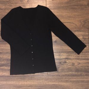 Black button down sweater